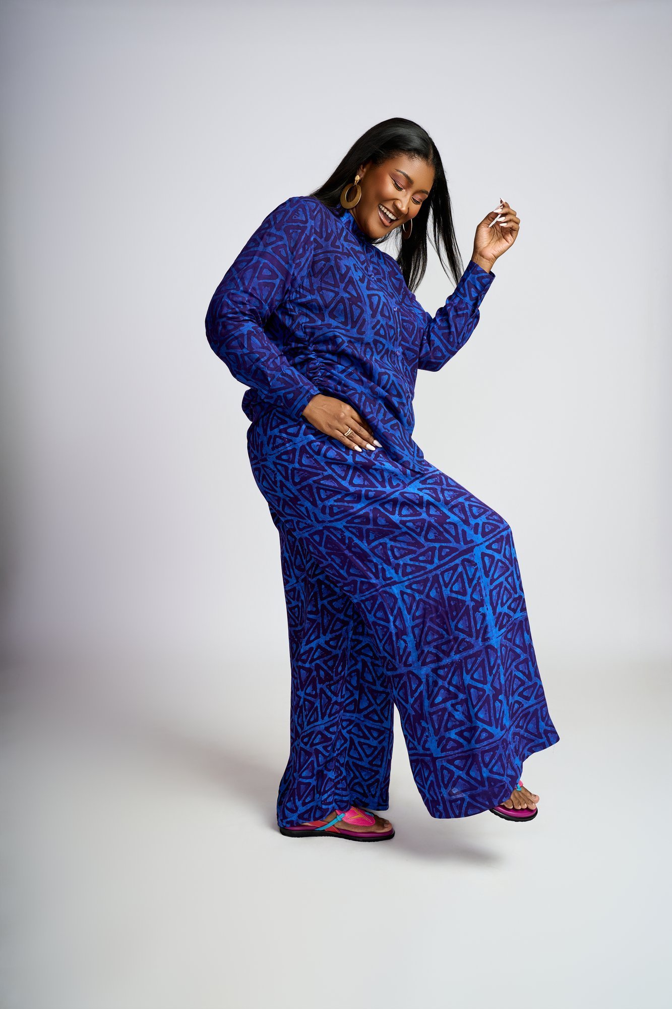 Amina Set — Bleu Geometrique