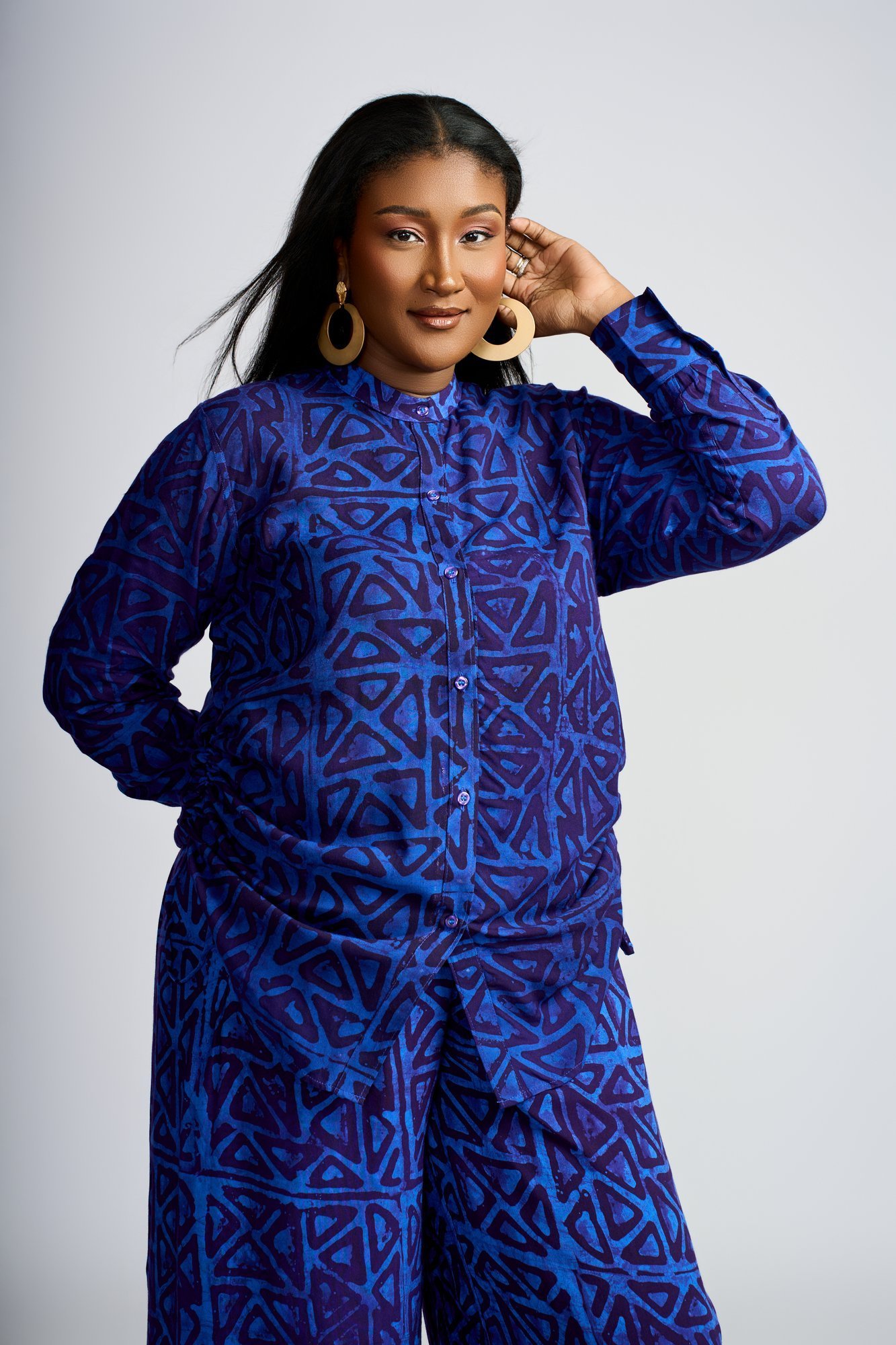 Amina Set — Bleu Geometrique