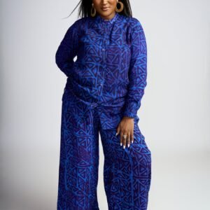 Amina Set — Bleu Geometrique