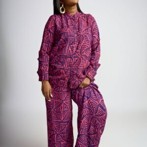 Amina Set — Magenta Zigzag
