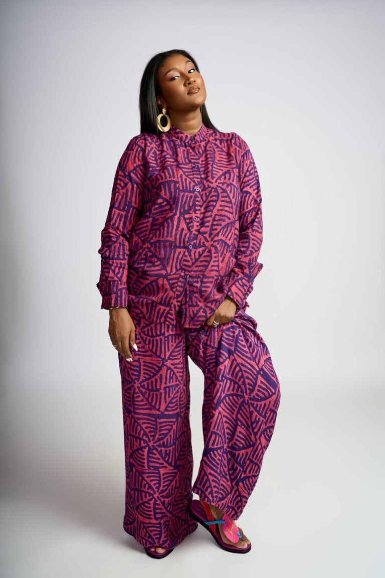 Amina Set — Magenta Zigzag