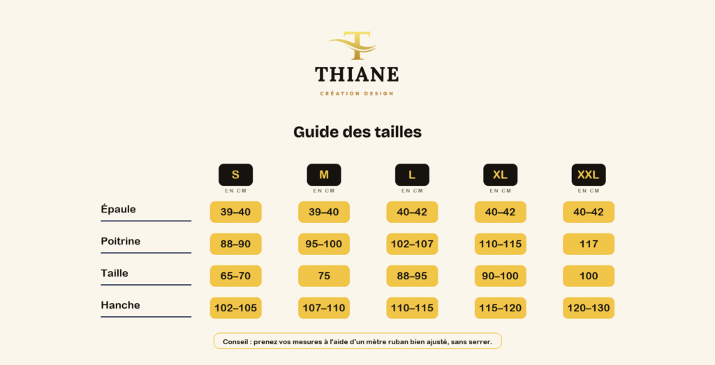 Guide des tailles